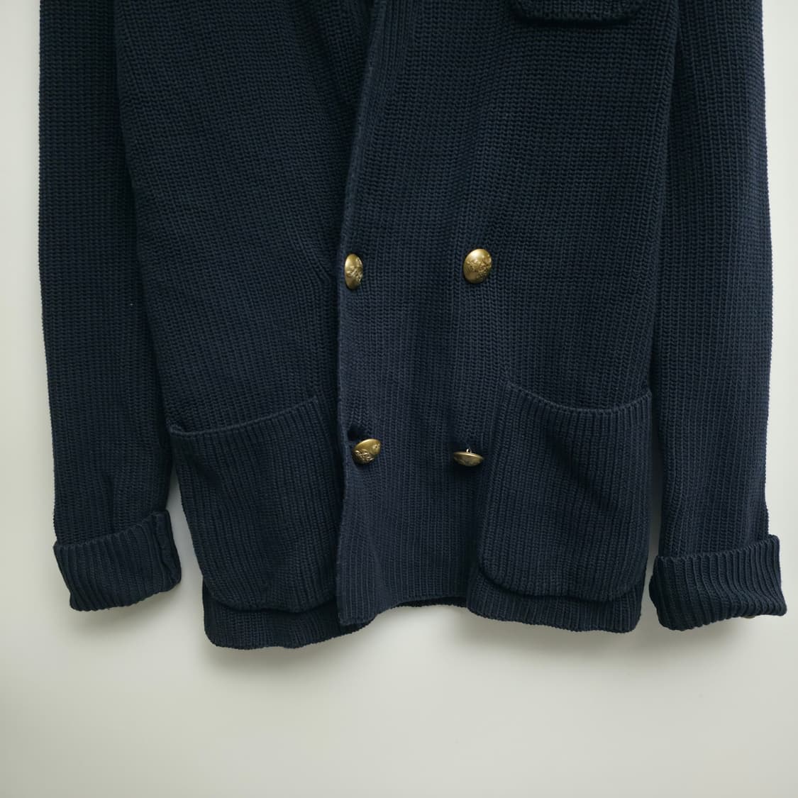 [S] 폴로 랄프로렌 더블 버튼 네이비 니트 가디건 상품이미지3