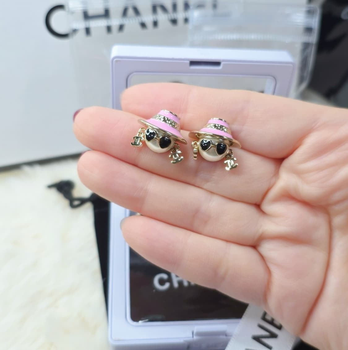 빈티지 핑크 샤넬 귀걸이2 상품이미지9