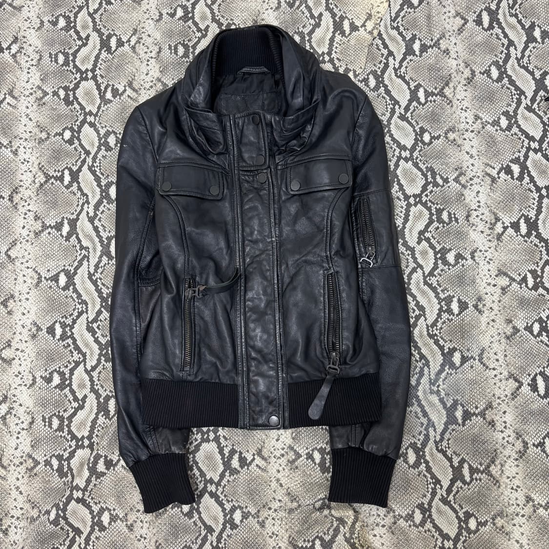 [Leather] SHELL Leather Black Gimmick Cr 상품이미지6