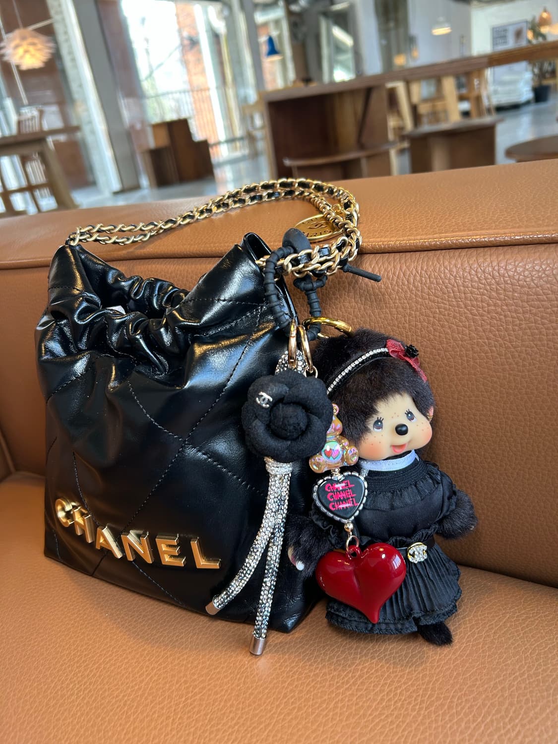 (69) ✨🖤정품몬치치커스텀_올블랙무드 레드하트포인트 상품이미지2