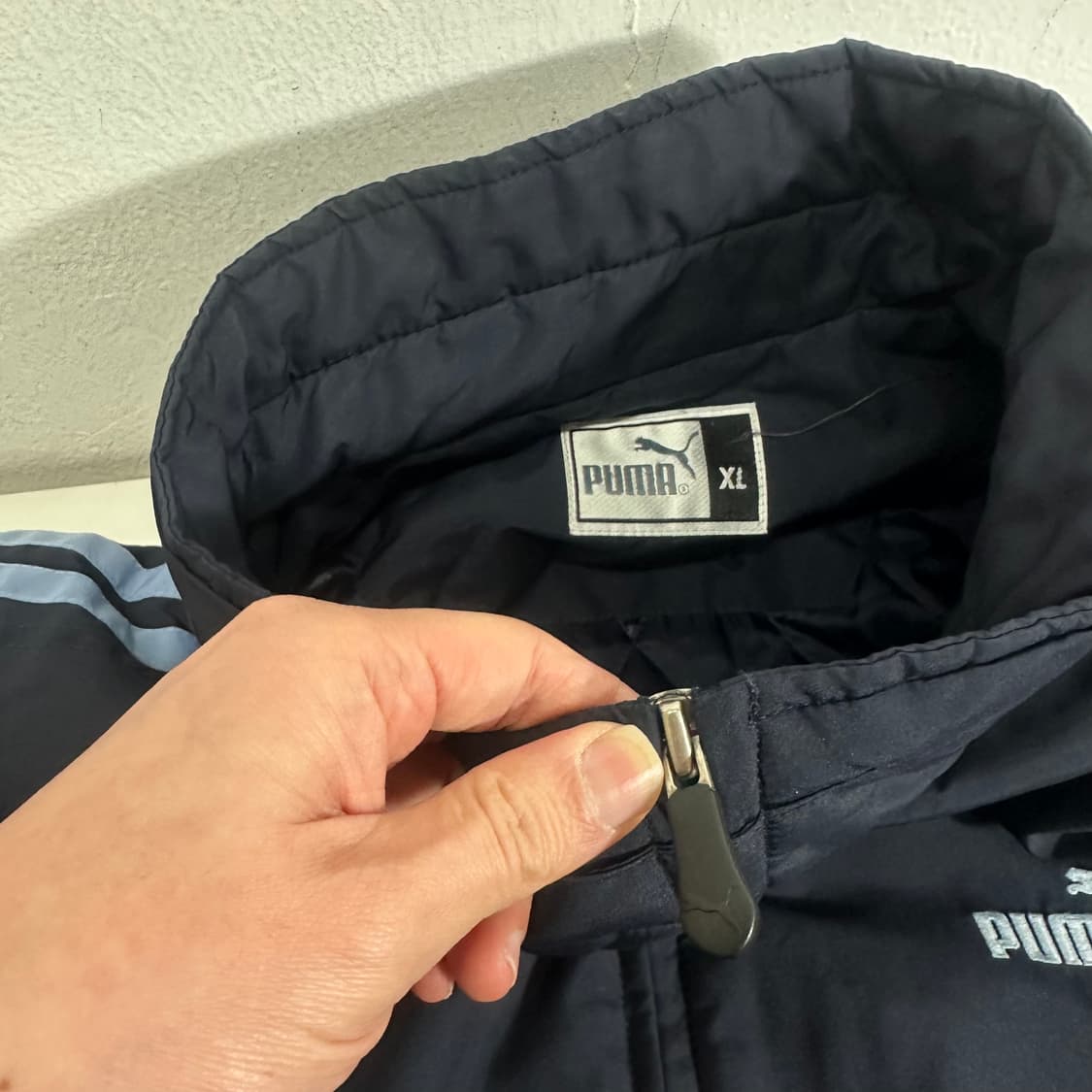 XL 푸마 네이비 오버핏 누빔점퍼 상품이미지5