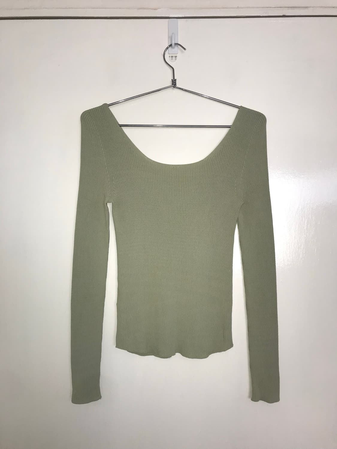 UNIQLO U Light Green Rib Sweater 상품이미지5