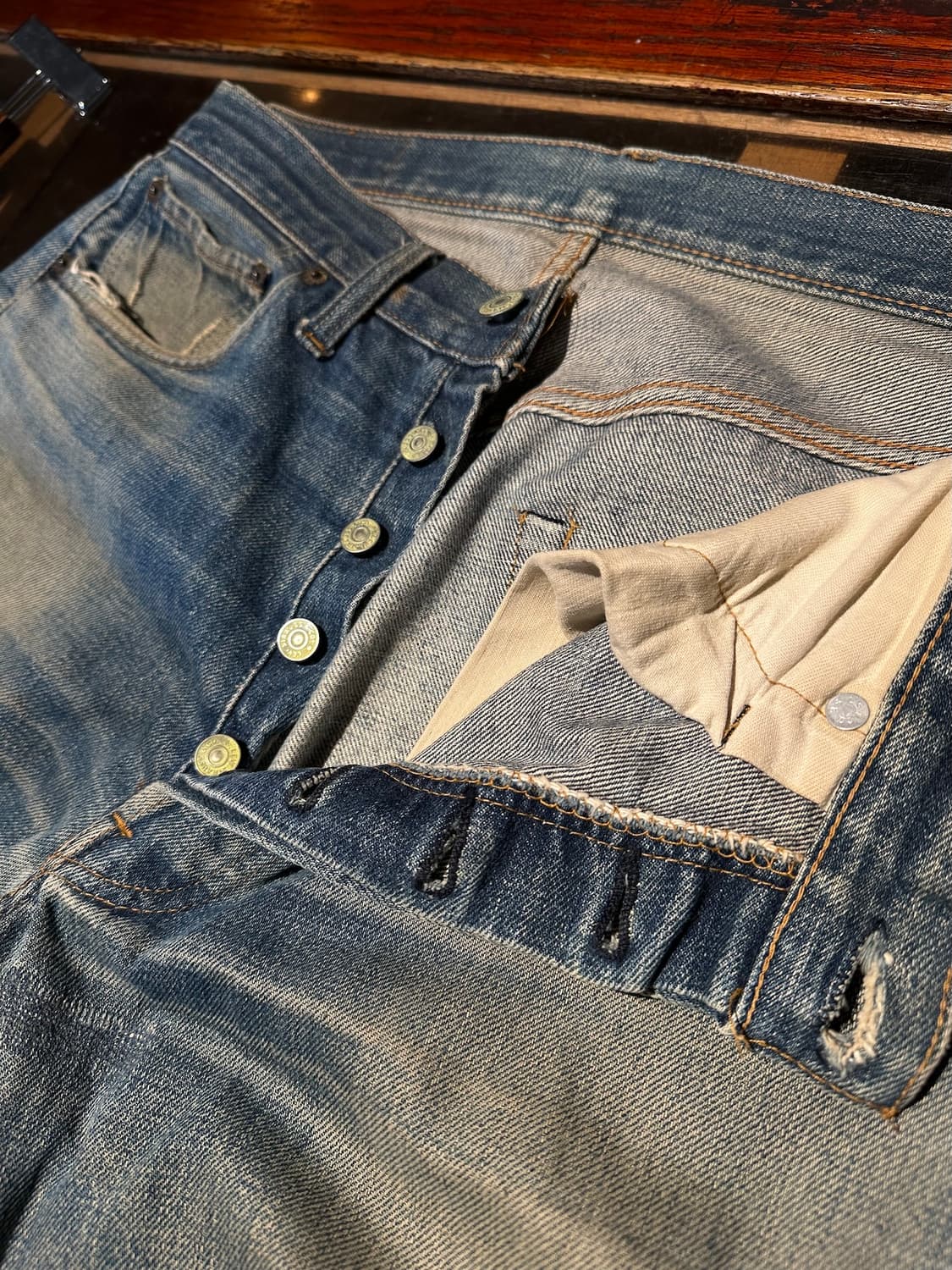 70s Levis 501 66전기 Selvedge Denim pants 상품이미지6