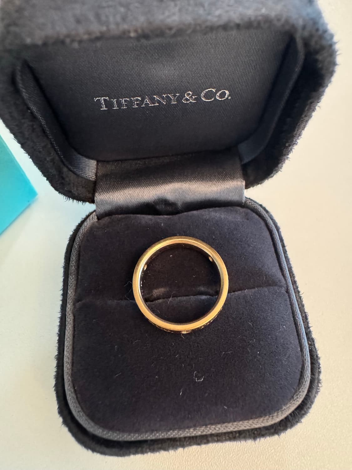 티파니앤코 T&Co 밴드링 3mm, 18k 로즈골드, 다이아몬드 세팅 상품이미지4