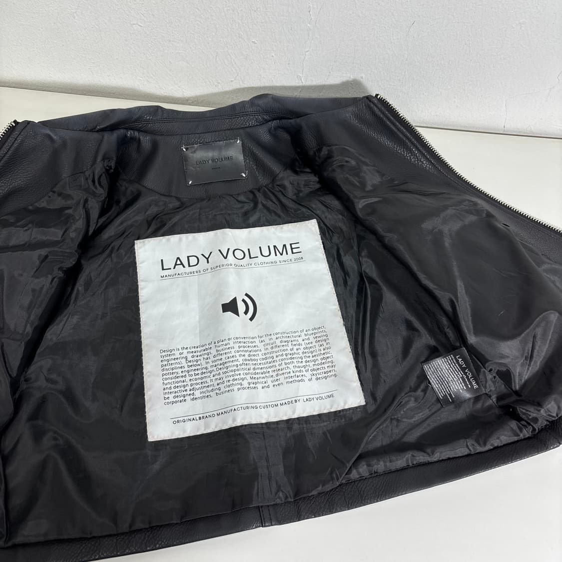 우먼FREE 레이디볼륨 블랙 크롭 레더자켓 상품이미지3