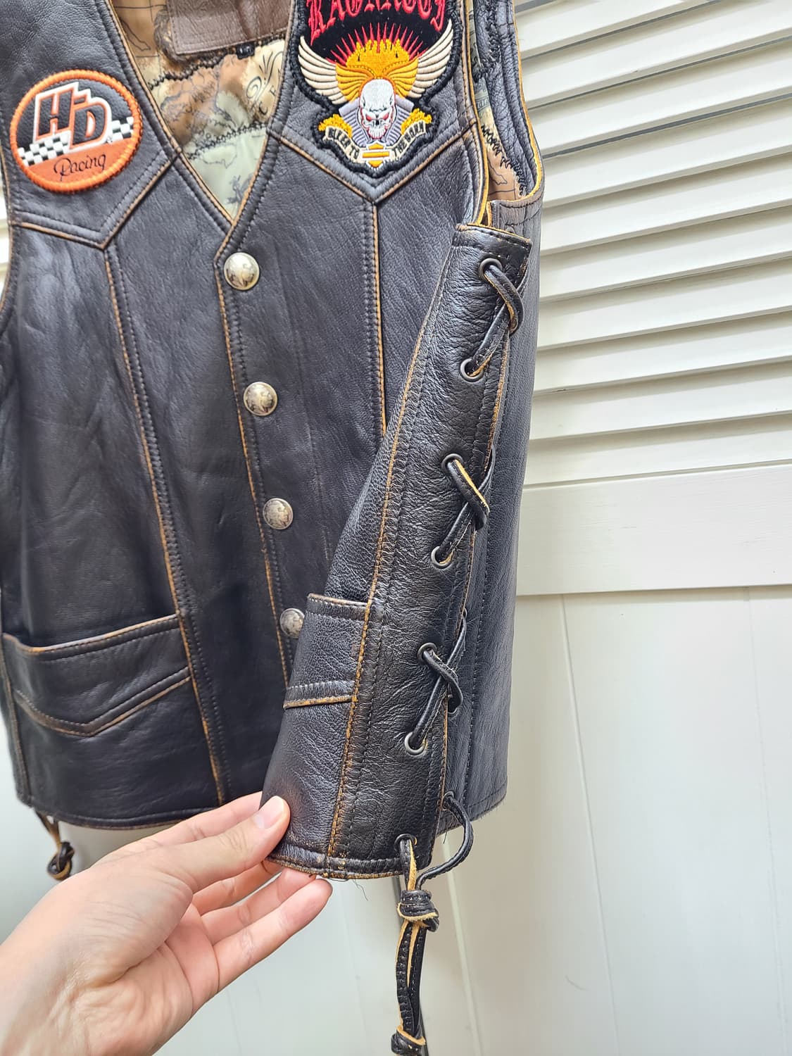 할리데이비슨 양가죽 라이더 베스트 상품이미지5