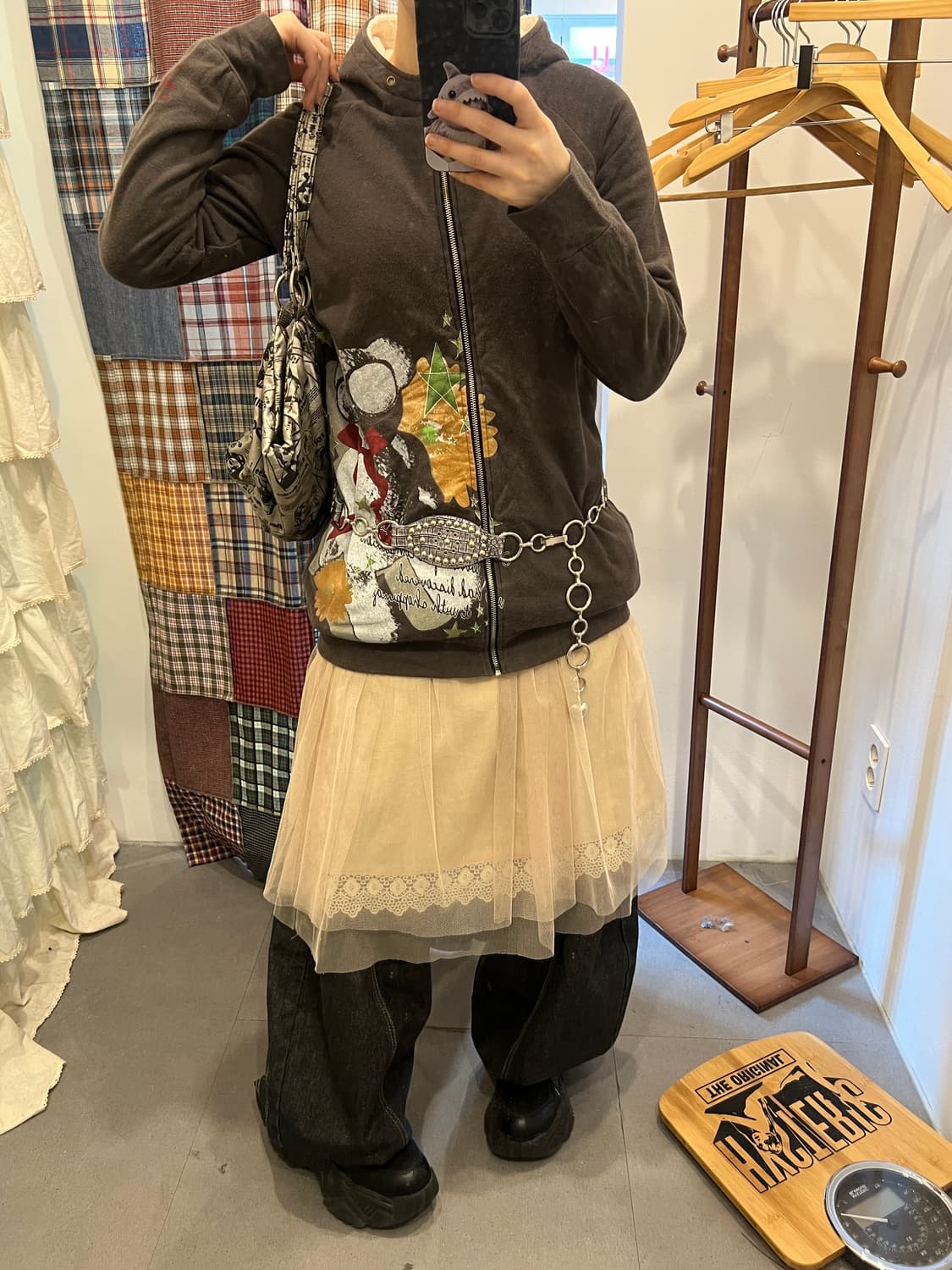 초코 베어 스타 플리스 후드집업 상품이미지3