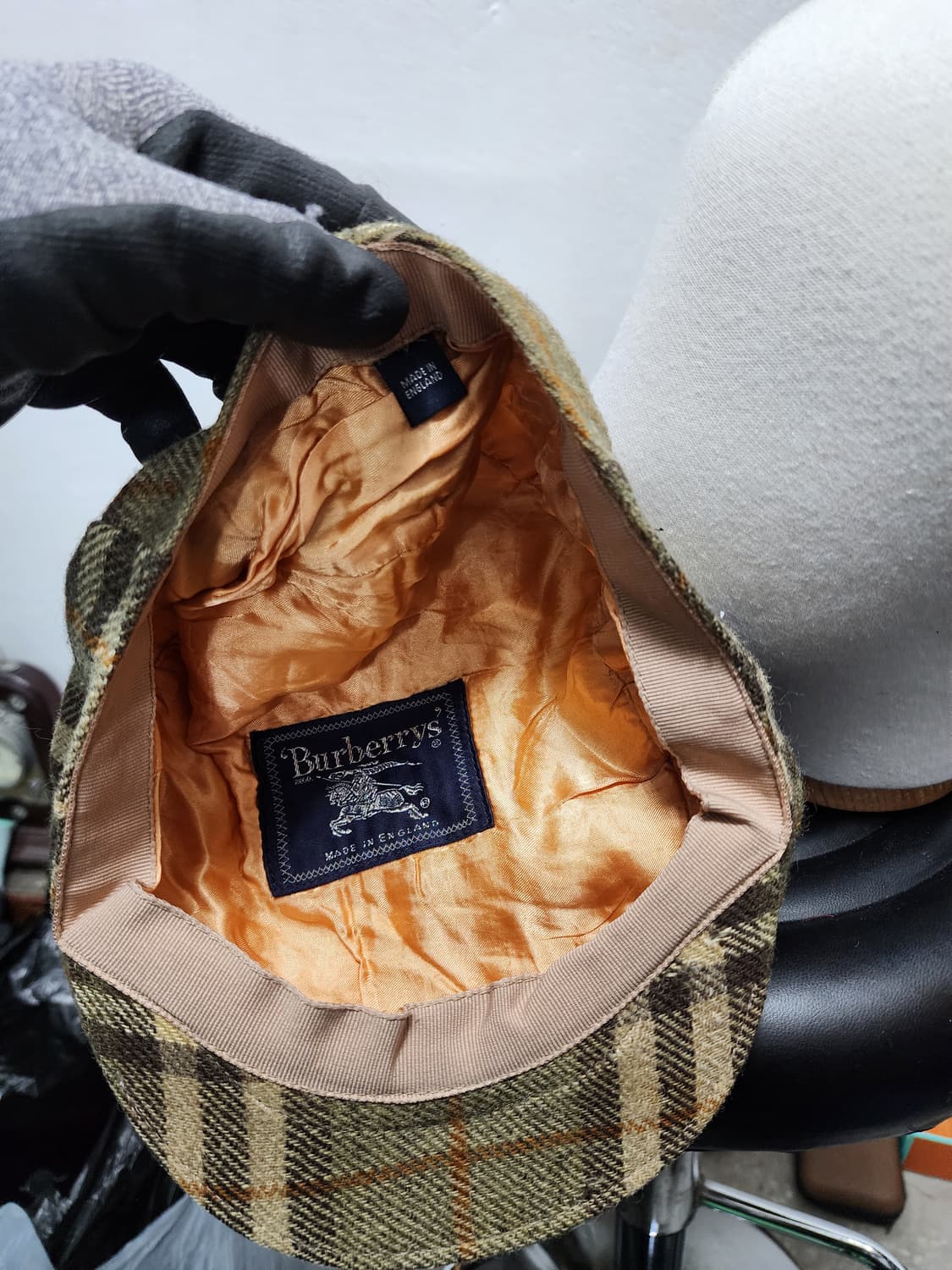 90s 버버리 노바체크 빈티지 헌팅캡  상품이미지4