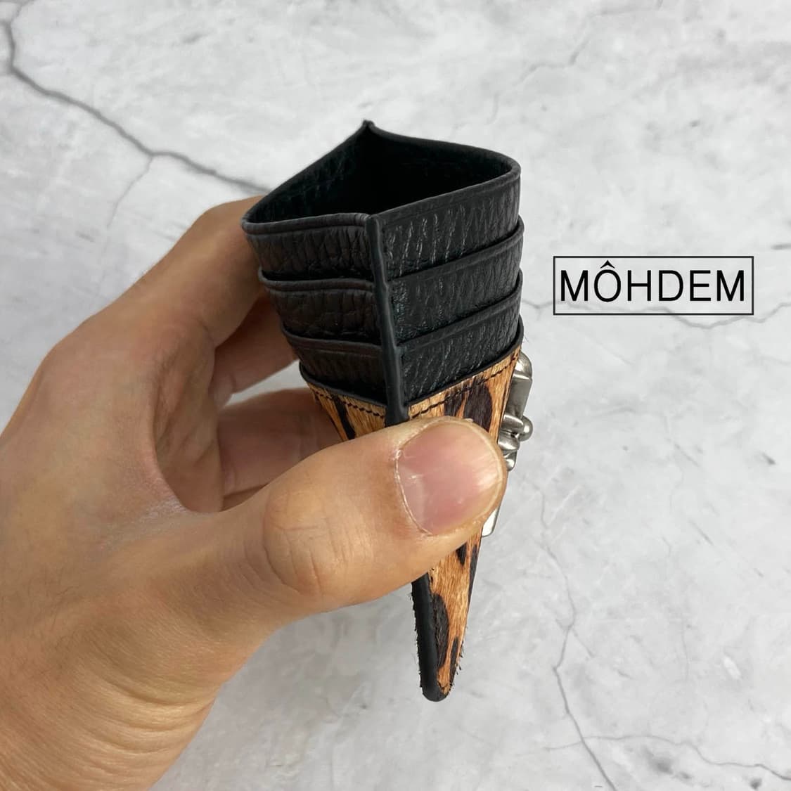 [Unisex]홀더 송치털 크롬 카드지갑 상품이미지3