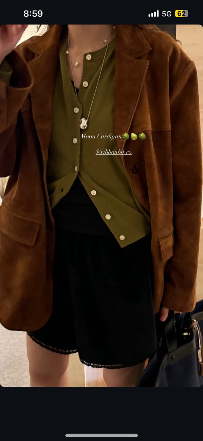 ribbonbit tan suede coat  상품이미지4
