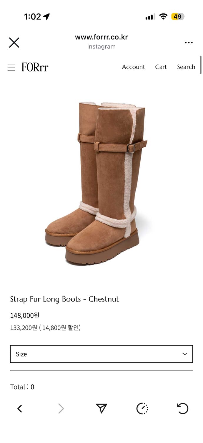 Forrr 스트랩 퍼 부츠 230 상품이미지1