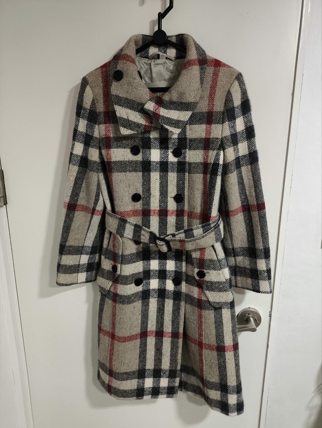 버버리 노바체크 벨티드 울코트 상품이미지2