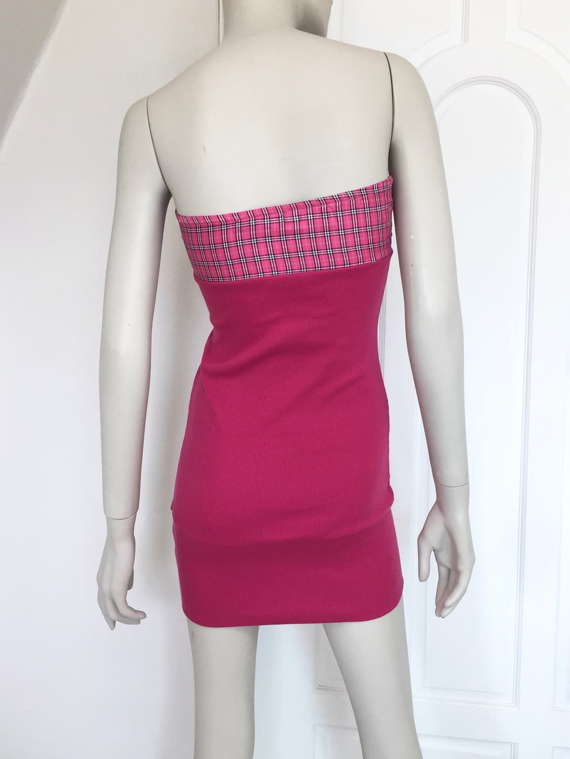 VIVI Wide Belt Tube TopP Pink Dress 상품이미지5