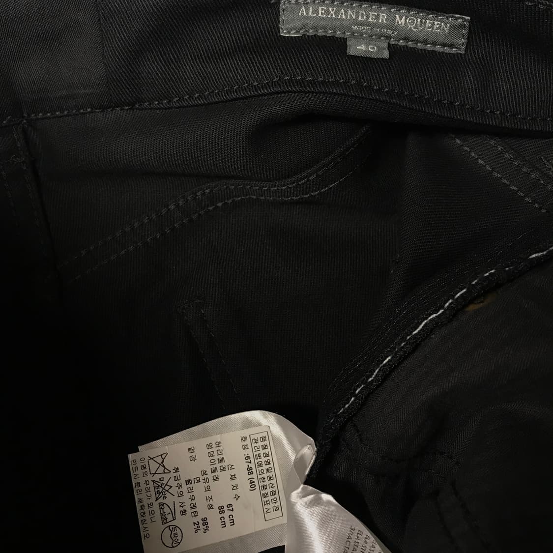 알렉산더 맥퀸 블랙 팬츠 40(W) 상품이미지6