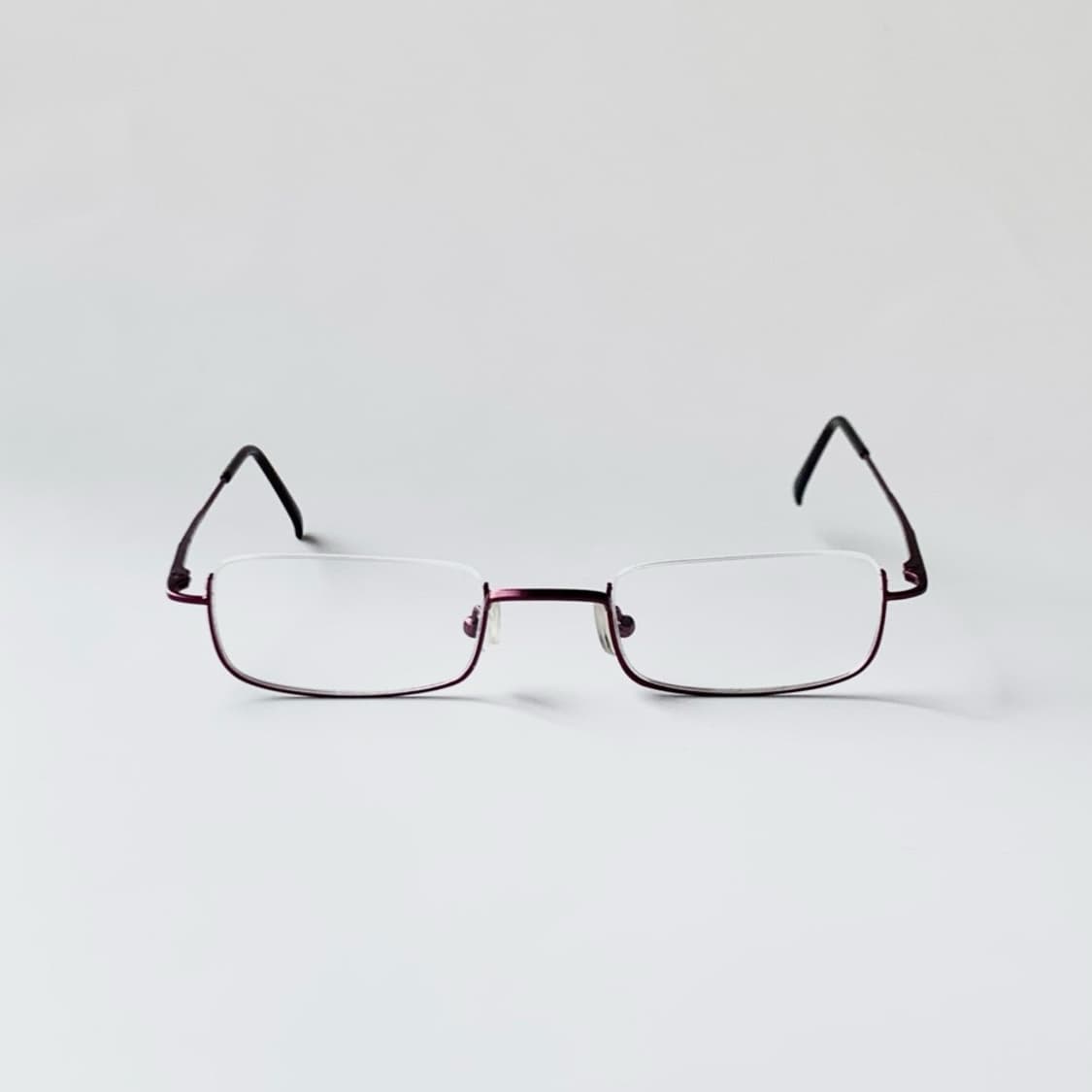 [픽키-689] 와인 메탈 언더림 안경 슬림 사각 클래식 상품이미지1
