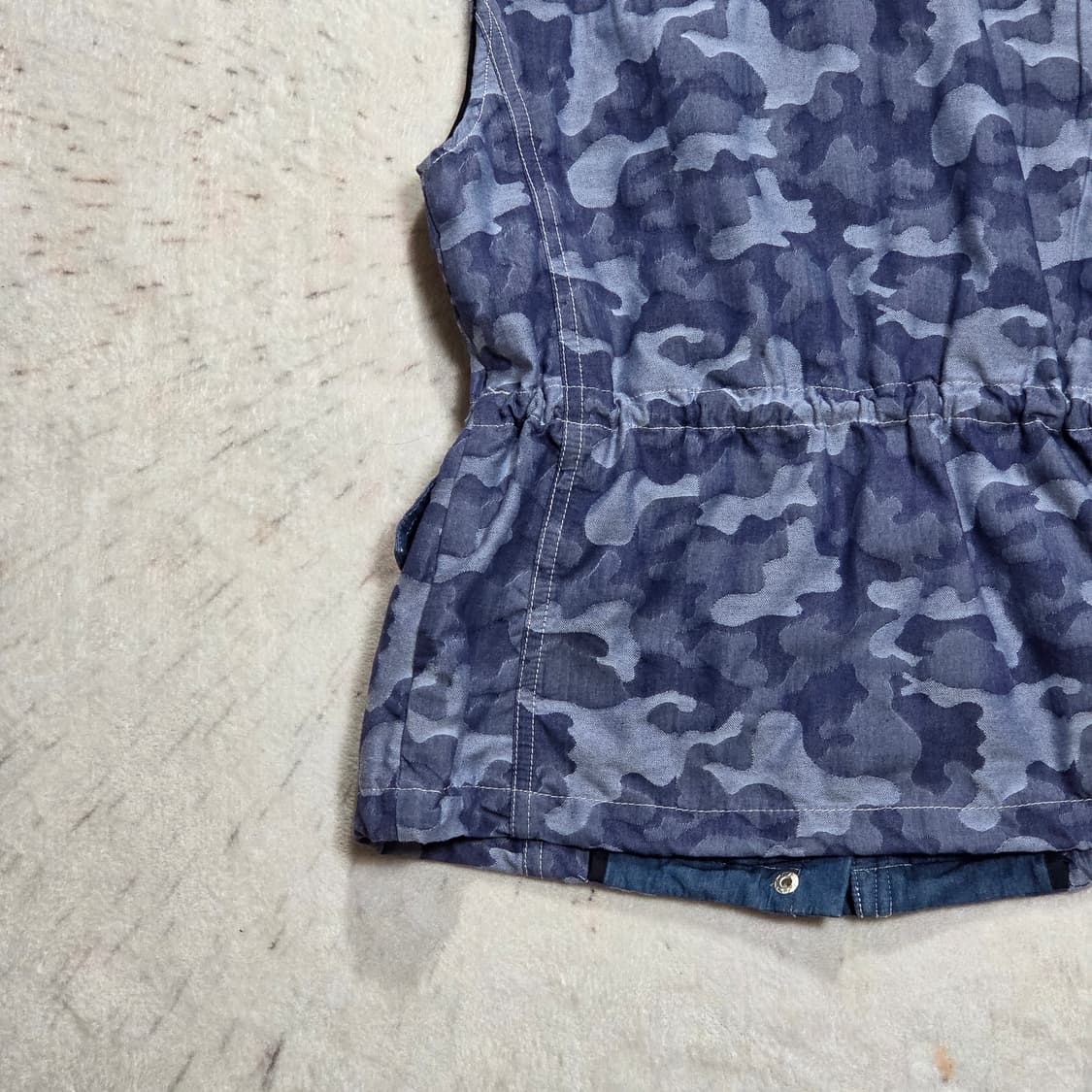 빈티지 블루 밀리터리 투포켓 베스트 상품이미지6