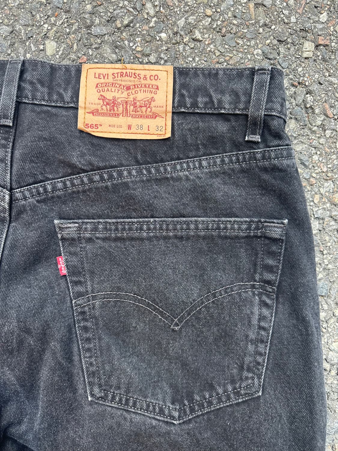 빈티지 90s 리바이스 565 블랙 데님 팬츠  상품이미지3