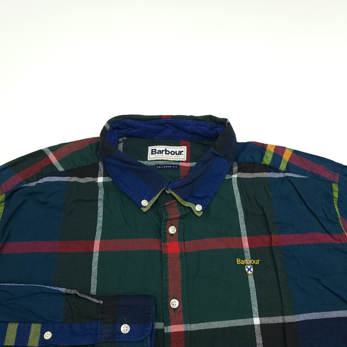 CN676 XL 바버 클래식 블랙워치 타탄체크 플란넬 긴팔 셔츠 남방 상품이미지3