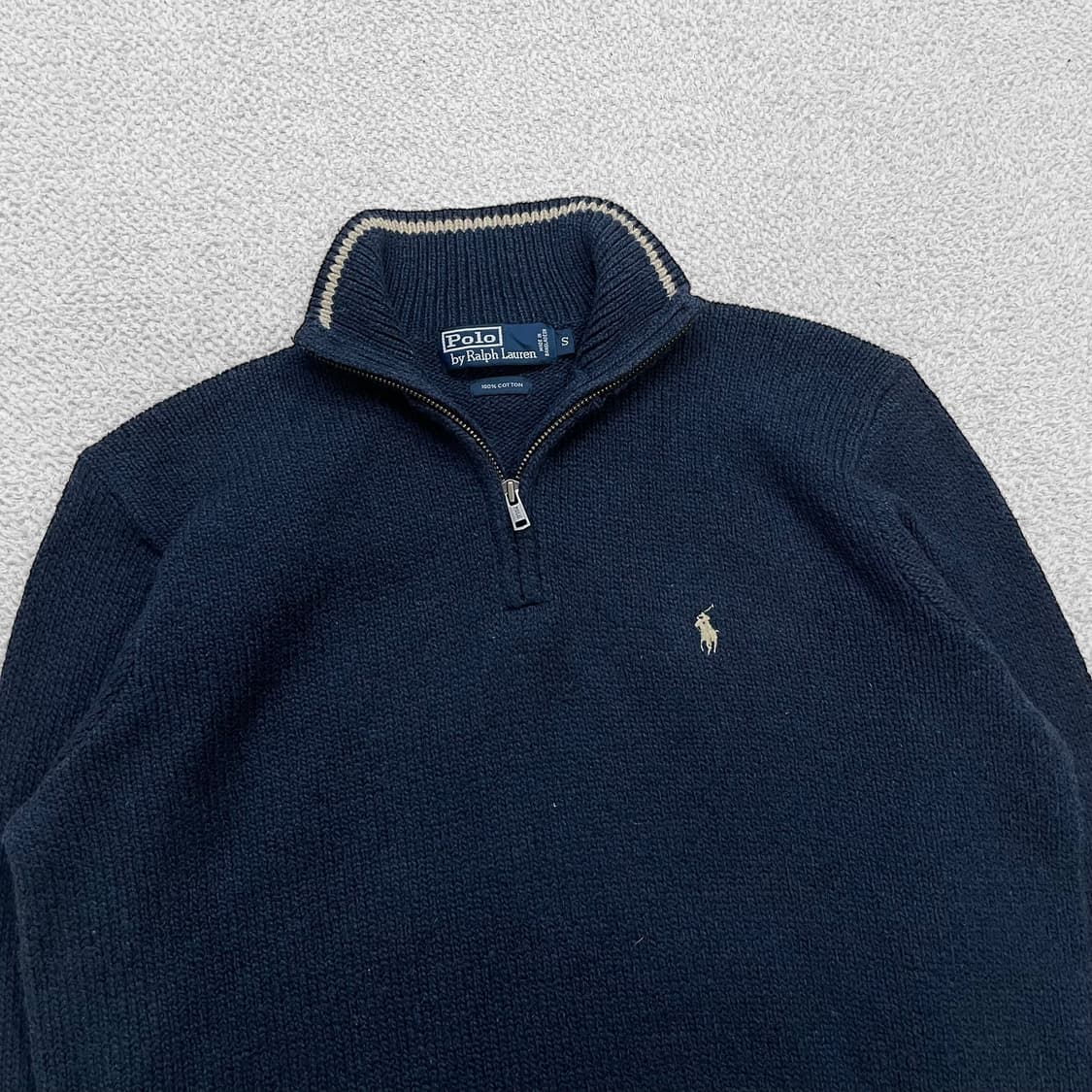 폴로 랄프로렌 포니 로고 코튼 하프집업 니트 상품이미지2