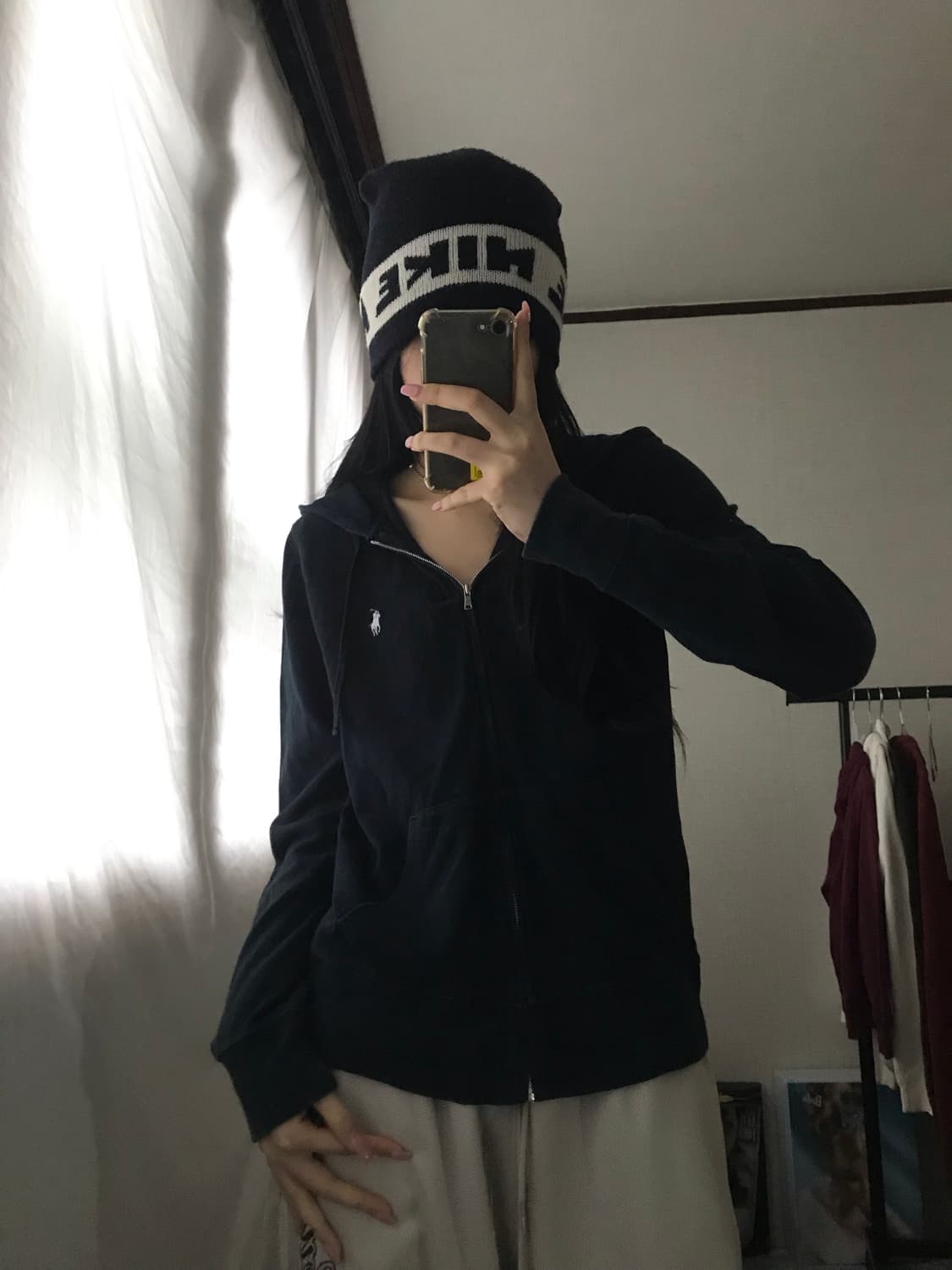 폴로 블랙 후드집업 상품이미지3