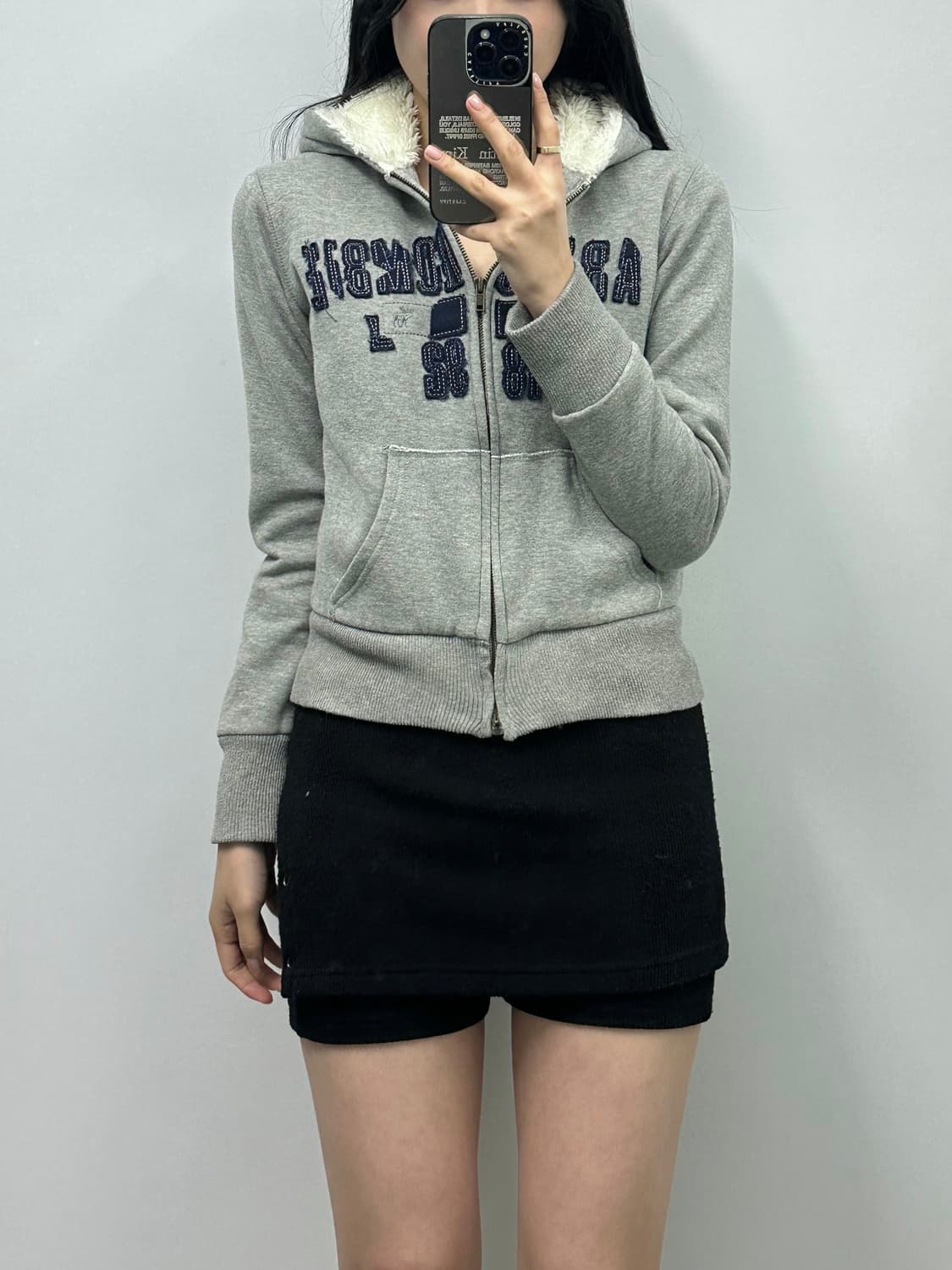아베크롬비 y2k 와투케 그레이 울프죠 후드집업 상품이미지1