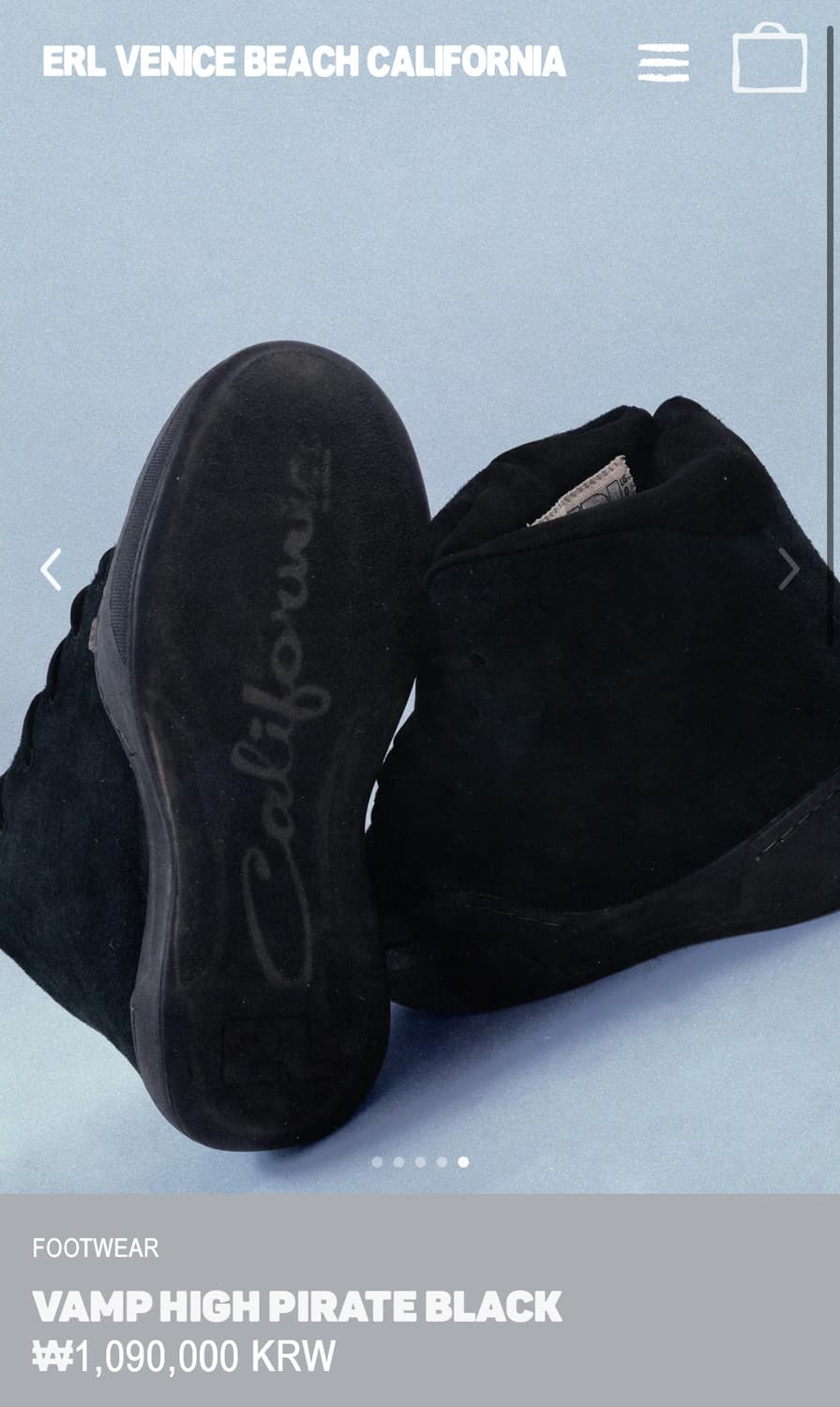 [290]이알엘ERL VAMP 하이 스케이트 스니커즈/블랙 상품이미지10