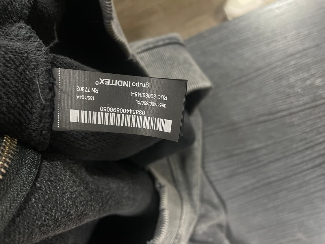 자라 디스 차콜 오버핏 후드집업 2XL 상품이미지4