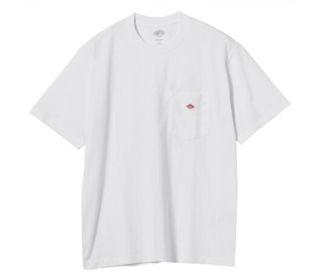 단톤 플레인 숏슬리브 포켓 화이트 XL 상품이미지1