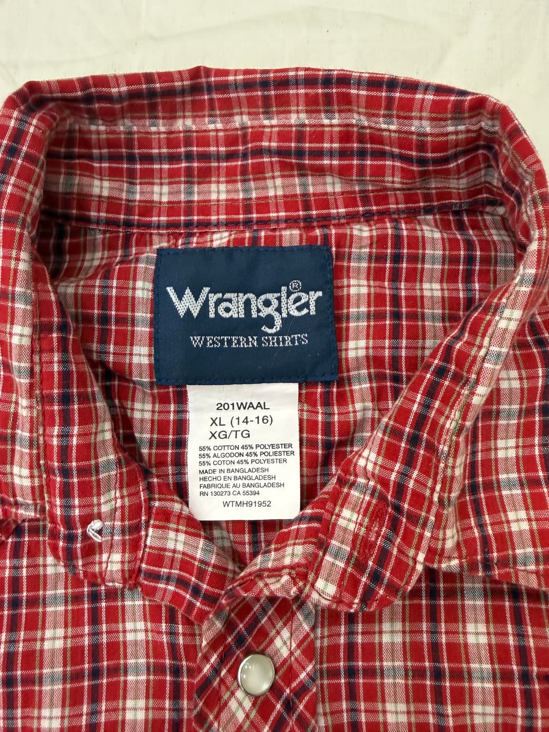 Wrangler 웨스턴 체크 셔츠 상품이미지3