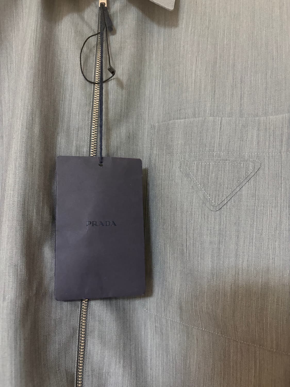 프라다 로고 집업 셔츠 L 상품이미지5