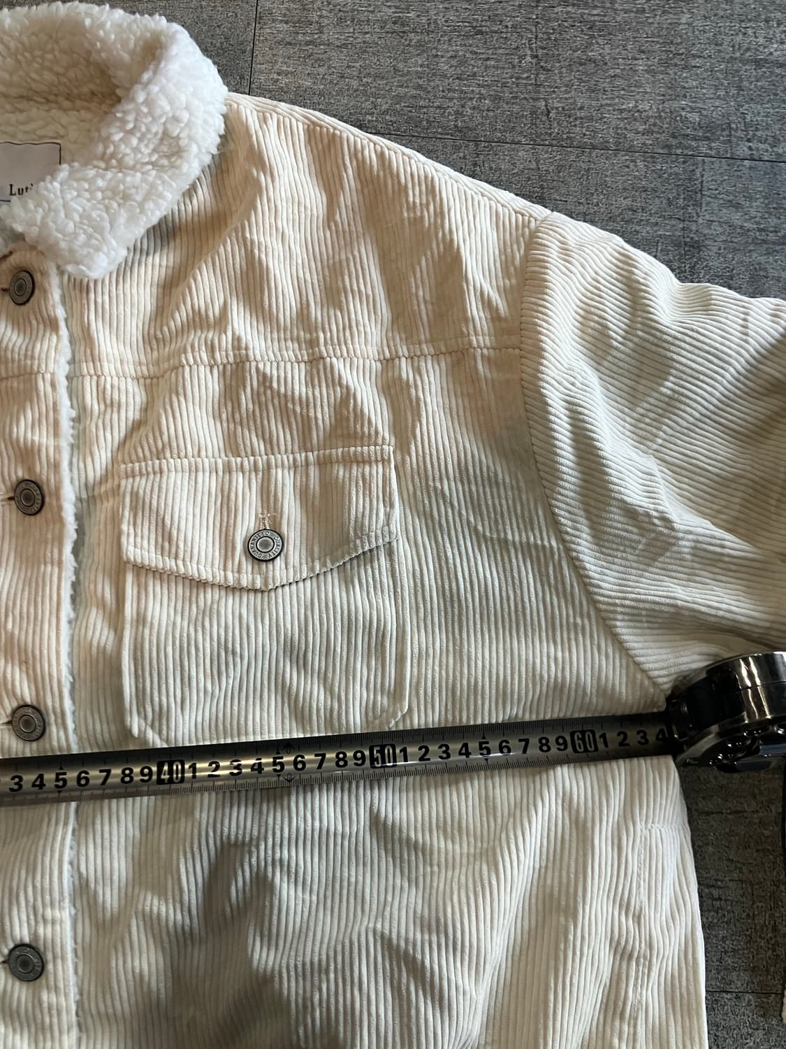 일본빈티지 Lutique 올드스쿨아메카지 아방핏 양털골덴자켓 상품이미지2