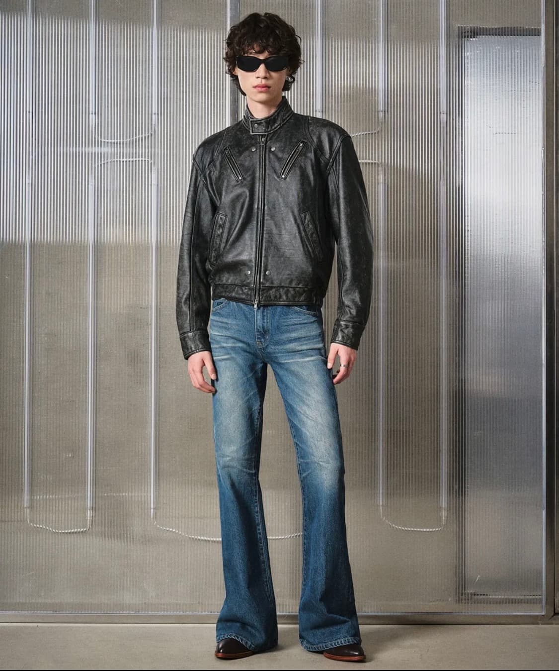 엘무드 스모커 카우하이드 바이커 레더 자켓 번트 블랙 상품이미지4