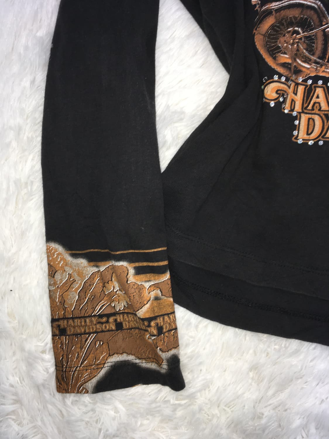 할리데이비슨 오리엔탈 큐빅 셔링 긴팔 티셔츠 상품이미지9