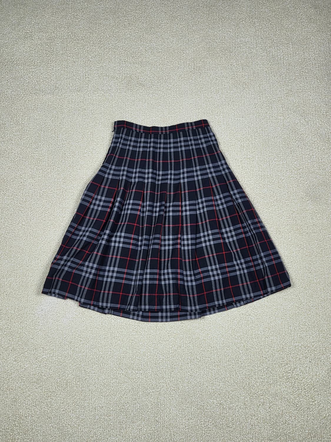 [버버리] 빈티지 타탄 체크 울 플리츠 스커트 | 00258 상품이미지7