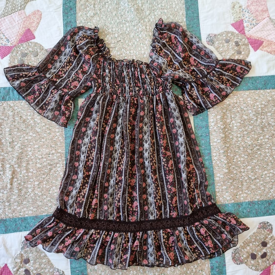 Liz Lisa(리즈리사) 보헤미안 플로럴 오프숄더 원피스 상품이미지6