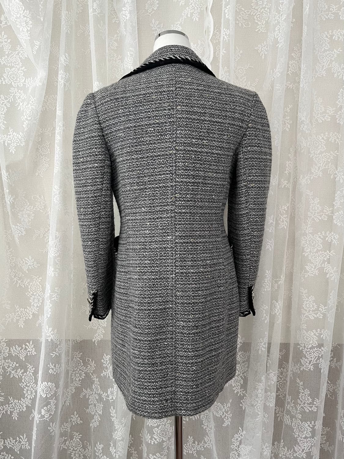 44) 한섬 오브제 트위드 코트 그레이 상품이미지2