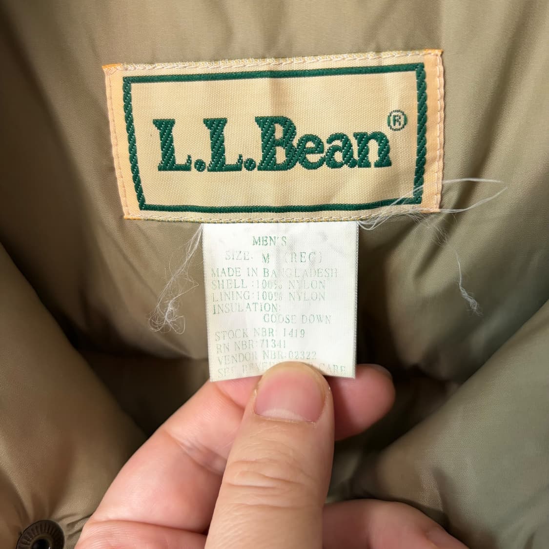 (M)빈티지 L.L.bean 엘엘빈 다운 푸퍼 베스트 상품이미지3