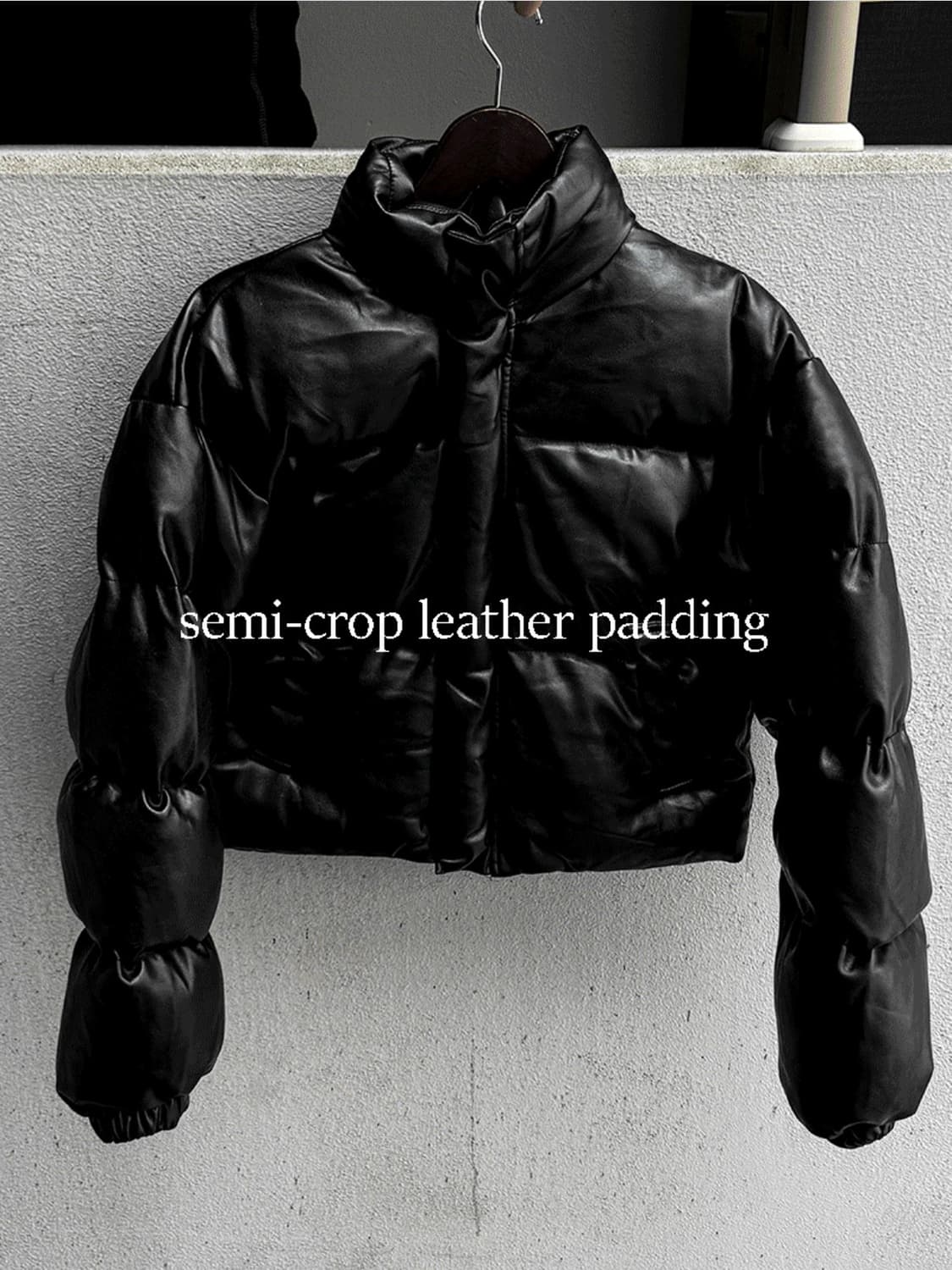 코시하루 린느 레더패딩 블랙 상품이미지3