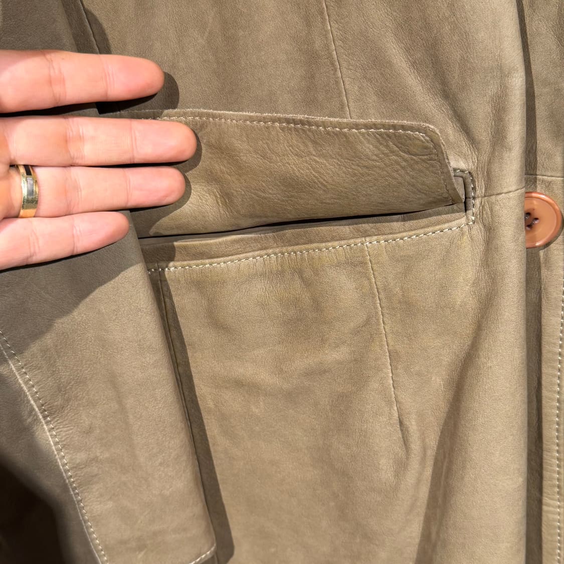 데이 비르거 엣 미켈센 카우레더 누벅 코트 103 소가죽 상품이미지9