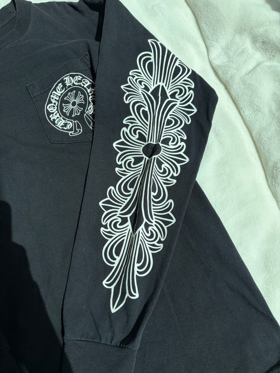 [M/95] 크롬하츠 로스앤젤레스 플로랄 롱슬리브 블랙 상품이미지4