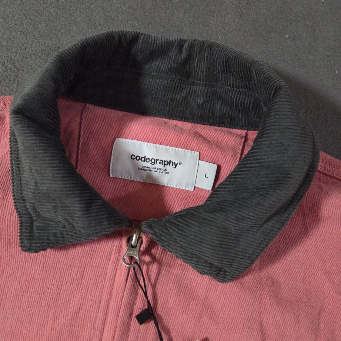 코드그라피 코튼 워크자켓 L 페일핑크 상품이미지3
