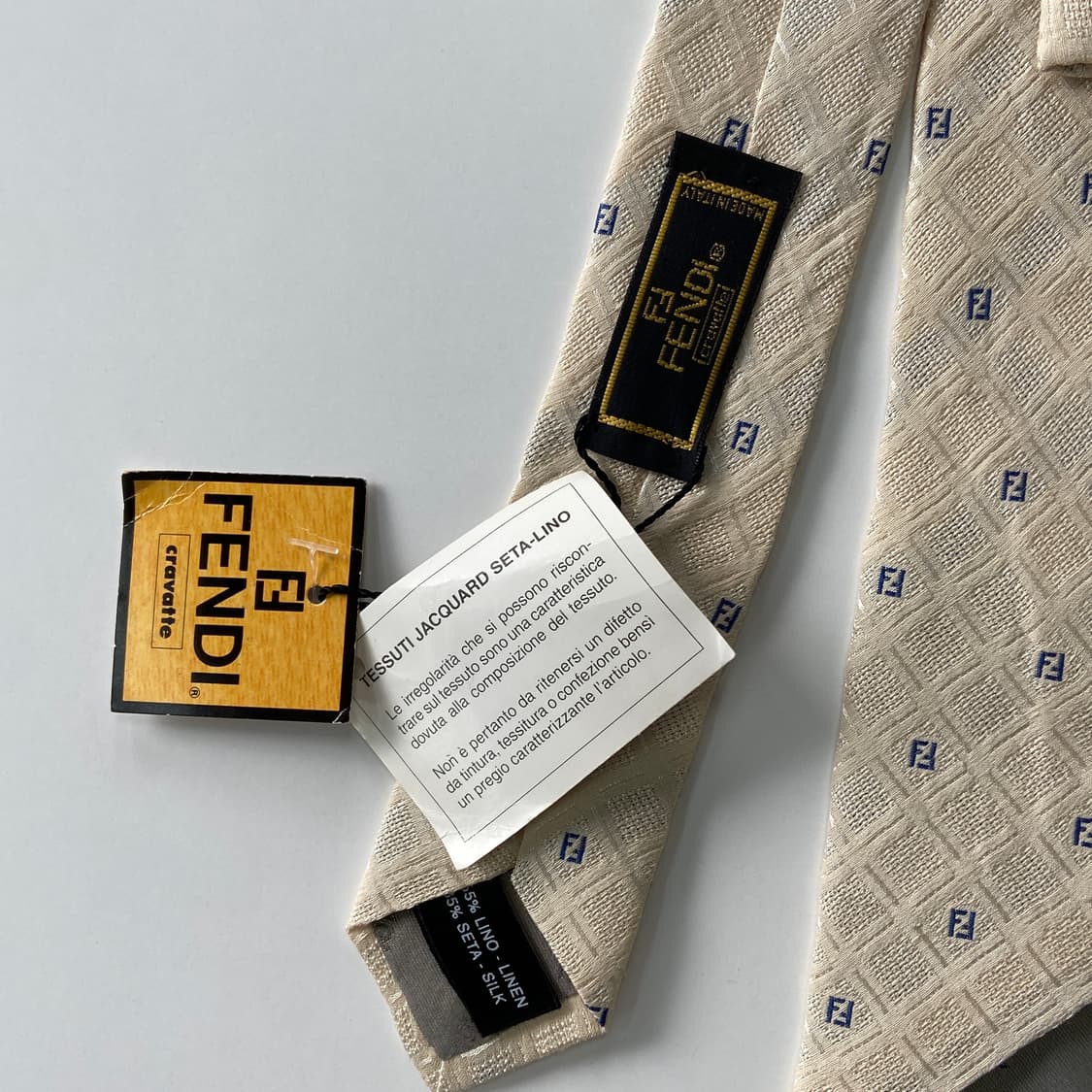 택달린 펜디 (FENDI) 모노그램 명품 정품 넥타이 상품이미지7