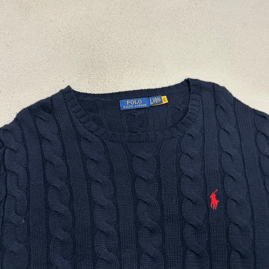 Polo Navy Cable Knit 상품이미지5