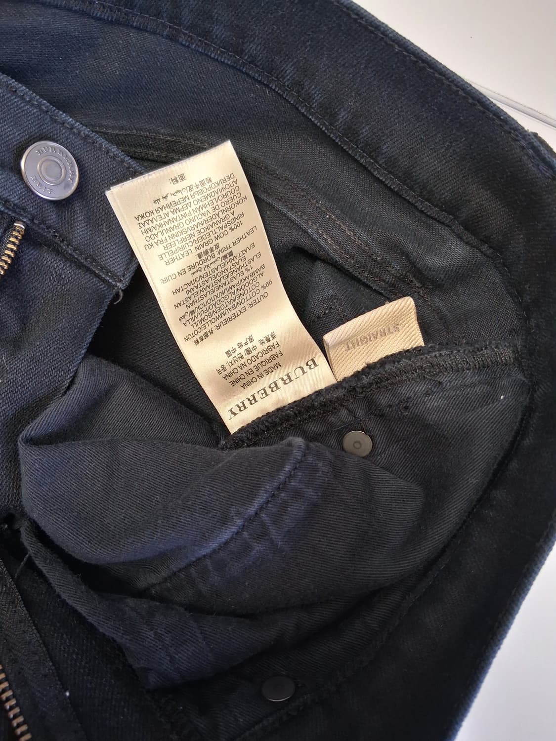 정품)버버리 브릿 블랙 스트레이트핏/남 32# 상품이미지5