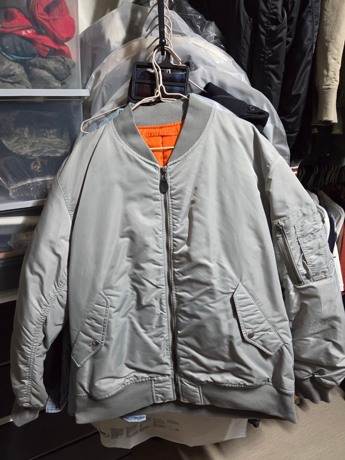 GU 히트 패디드 MA-1 블루종 (XL) 상품이미지1