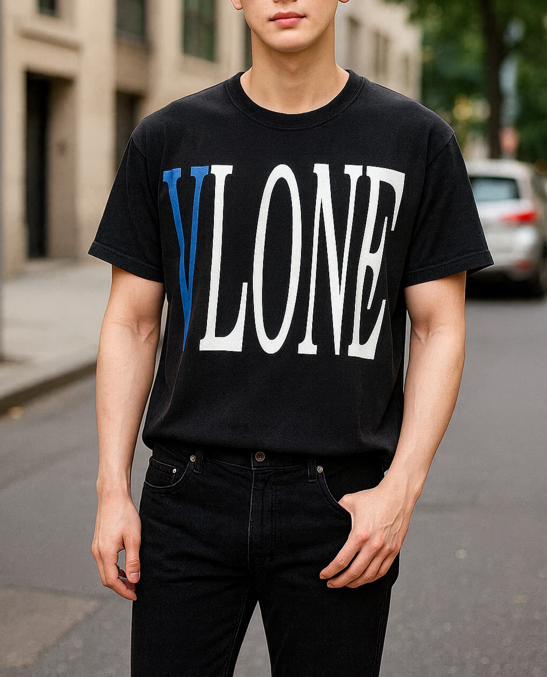 VLONE x 오프화이트 코튼 백로고 티셔츠_L 상품이미지1