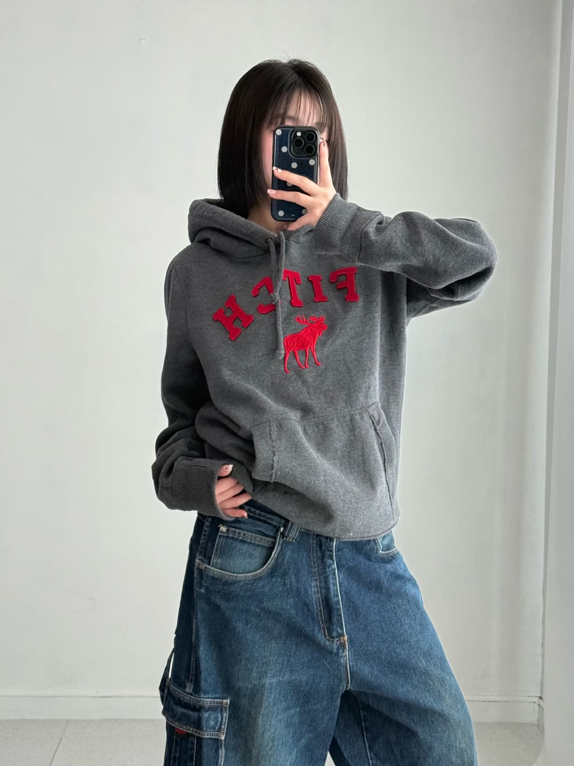 아베크롬비 차콜 후드티 상품이미지3