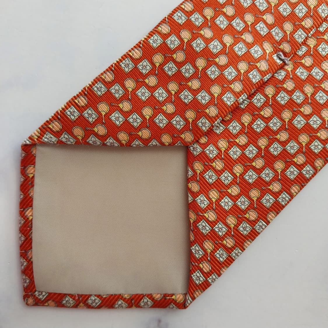 폴스튜어트 실크 오렌지 패턴 넥타이 8.5cm A등급 K2404
 상품이미지7