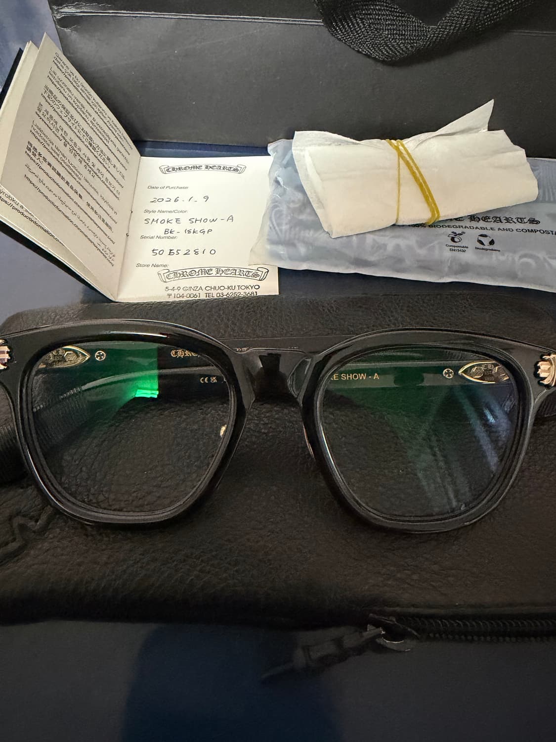 크롬하츠 SMOKE SHOW-A  스모크쇼 금장 안경 18k 상품이미지2