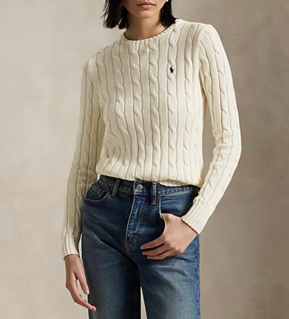 폴로 랄프로렌 신형 QR 케이블 니트 S 상품이미지6